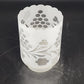 Frosted Etched Glass Lamp Shade 6.5" Cylinder w 3.25" Fitter Scalloped 4.5" Dia