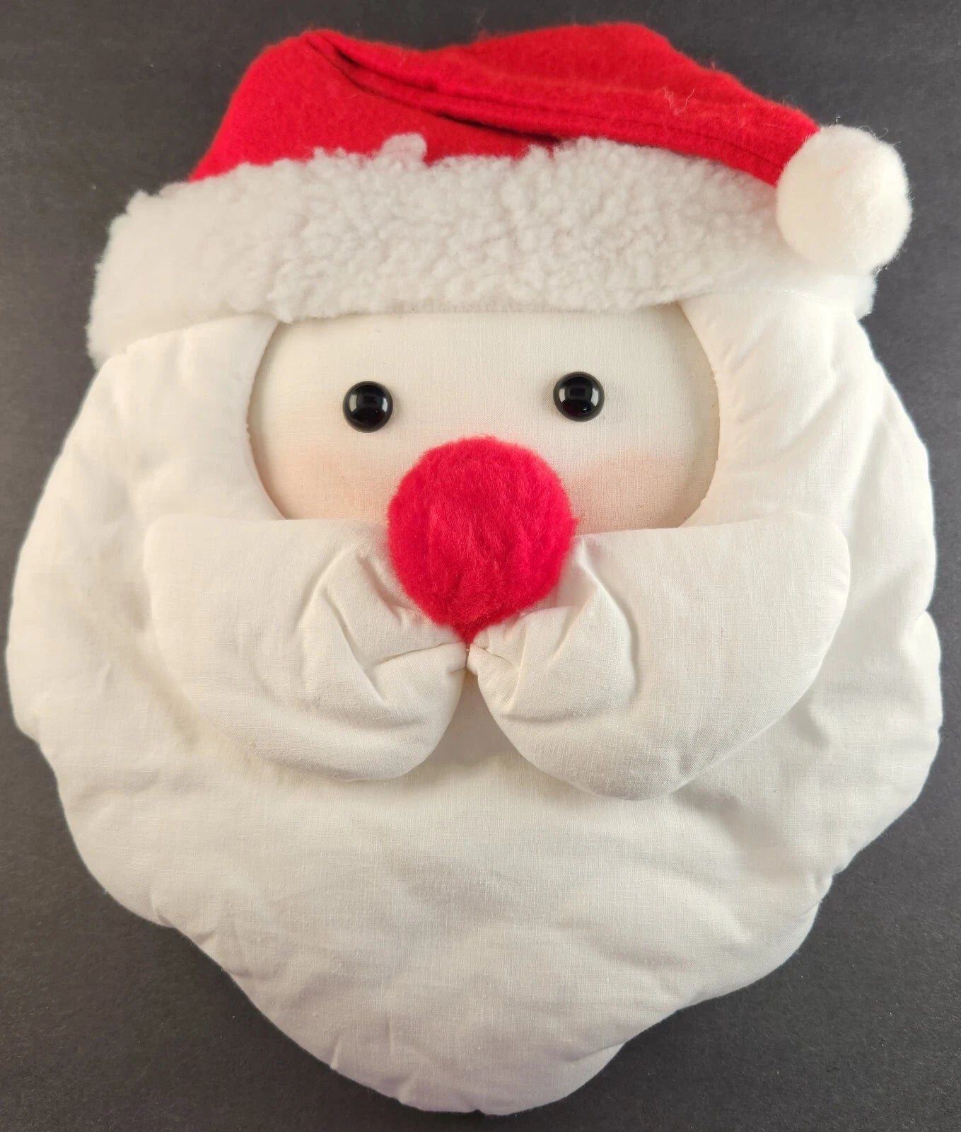 Handmade Wall Hanging Christmas Decorations Santa Claus and Snowman w Hat & Tie