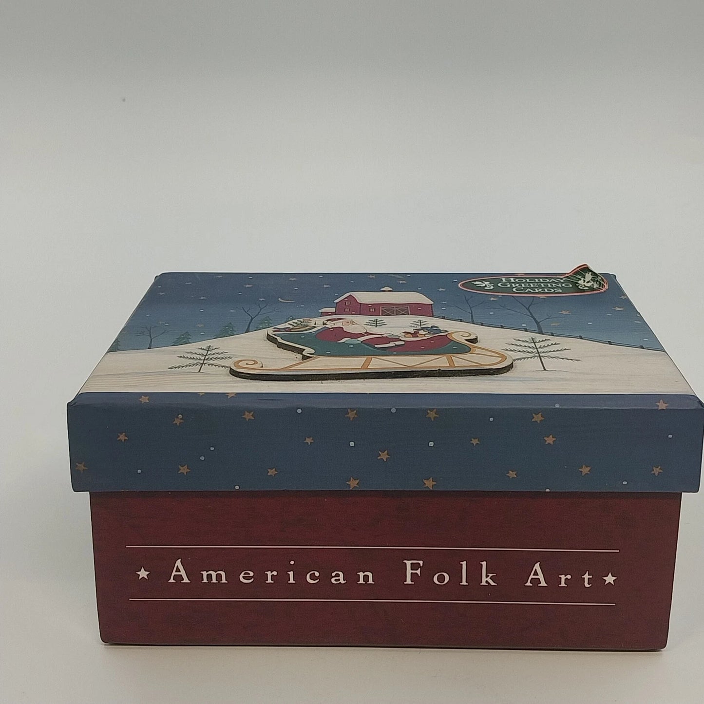 Warren Kimble Holiday Greeting Cards Set of 14 w Decorative Storage Box America