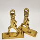 Virginia Metalcrafters Pair of Brass Hessian Soldiers Door Stoppers Bookends Vtg