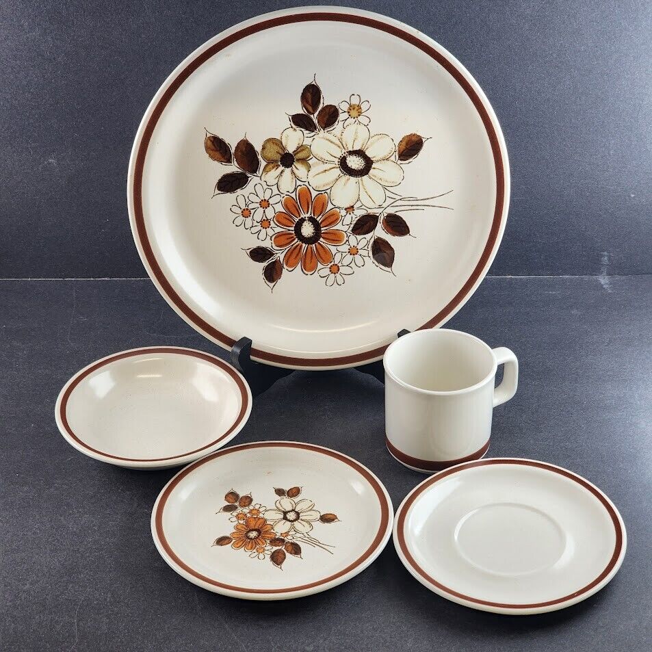 The Woodhaven Collection Pleasant Grove Floral Stoneware Dishes from Japan