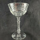 Vintage Rock Sharpe Arctic Rose crystal champagne sherbet glass stemware