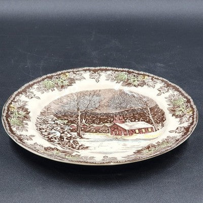Johnson Brother Dinner Plate 9.75" School House Friendly Village Country Scene