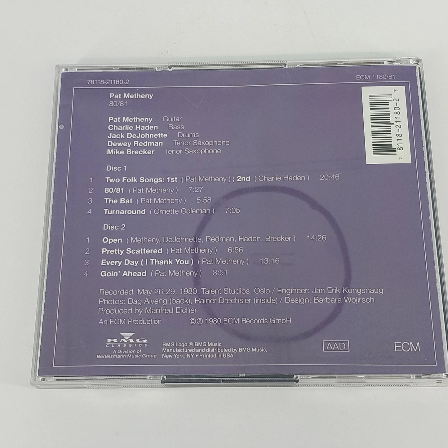 Pat Metheny 80/81 2 CD Charlie Haden Jack DeJohnette Mike Brecker ECM Jazz