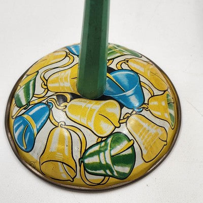 Set of 4 Vintage Metal Tin Noisemakers Birthday Party New Year’s Sports Theme