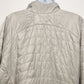 Reversible Puffer Jacket 2XL Women Gray Teal Coat Eddie Bauer 3/4 Zip Vintage