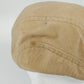 George Tan Canvas Newsboy Cap Flat Driving Hat Multi Panel Mens Small Spot Vtg