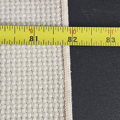 Beige Tablecloth Table Cover with Waffle Woven Weave Pattern Polyester 58" x 82"