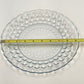 3 Aqua Blue Bubble Anchor Hocking Dinner Plate Depression Crystal Glass 9.5"