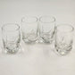 Set of 4 Italy Blown Crystal Ravel Liqueur Wavy Shot Glass Luigi Bormioli 2.5oz