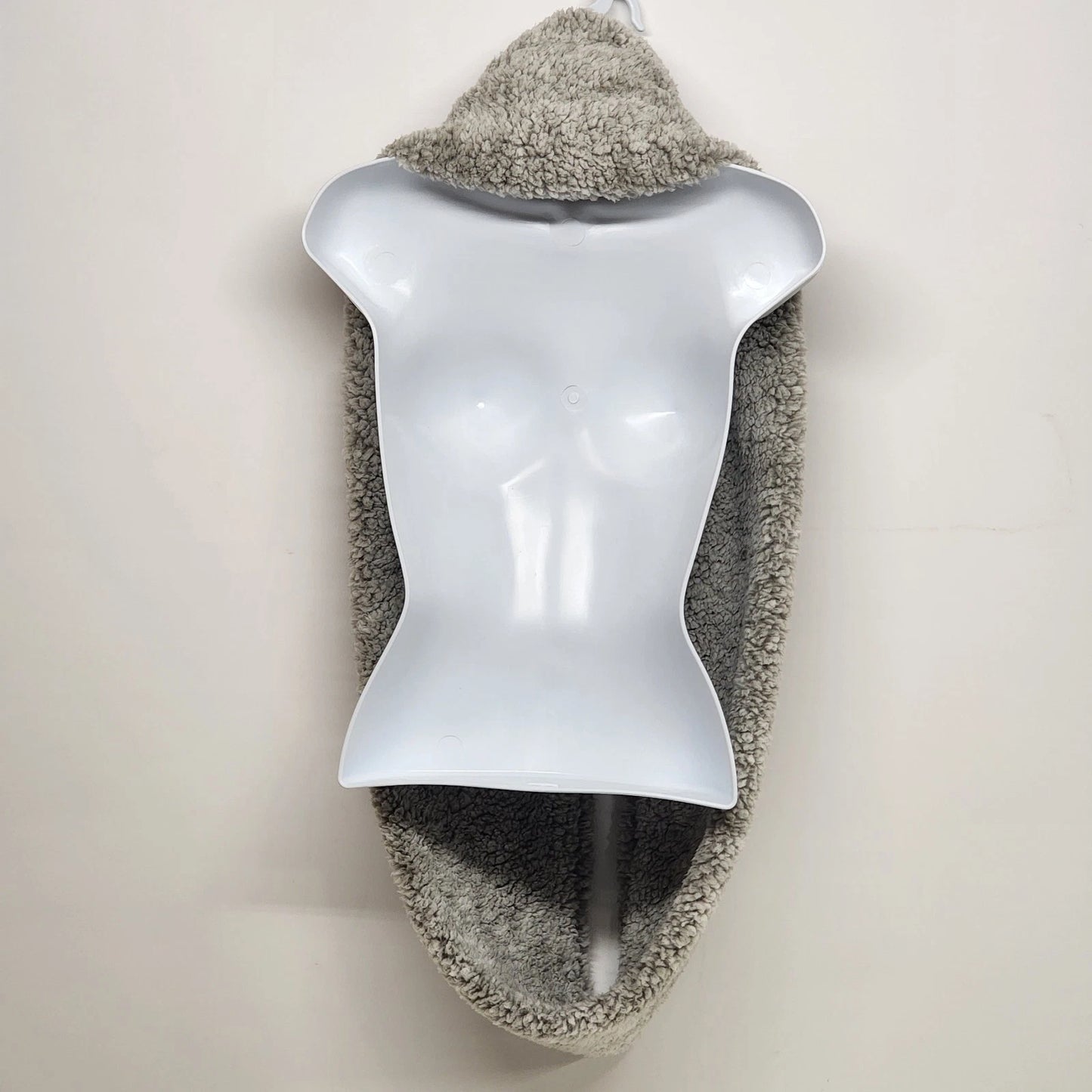 Sherpa Infinity Scarf Gray Plush Winter Neck Cowl 33"x8" Faux Fur Warm Loop Wrap