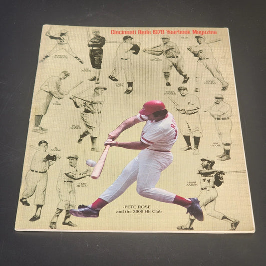 Cincinnati Reds 1978 Yearbook Pete Rose 3000 Hit Club MLB Magazine Vintage