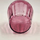 Vintage Pilgrim Cranberry Ribbed Art Glass Vase | 6” Tall | Hand-Blown Scalloped Rim Vase | Made in USA | Mid-Century Decor Accent