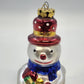 Lot 2 Blown Glass Snowman Christmas Ornaments Mercury Glass 5.75" & 4.75" Vtg