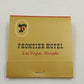 Frontier Casino Hotel The Friendly Hotel Las Vegas Nevada Matchbook Vintage