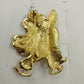 SFJ Gold Tone Enamel Ice Skating Dancing Snowman with Rhinestone Pair Brooch