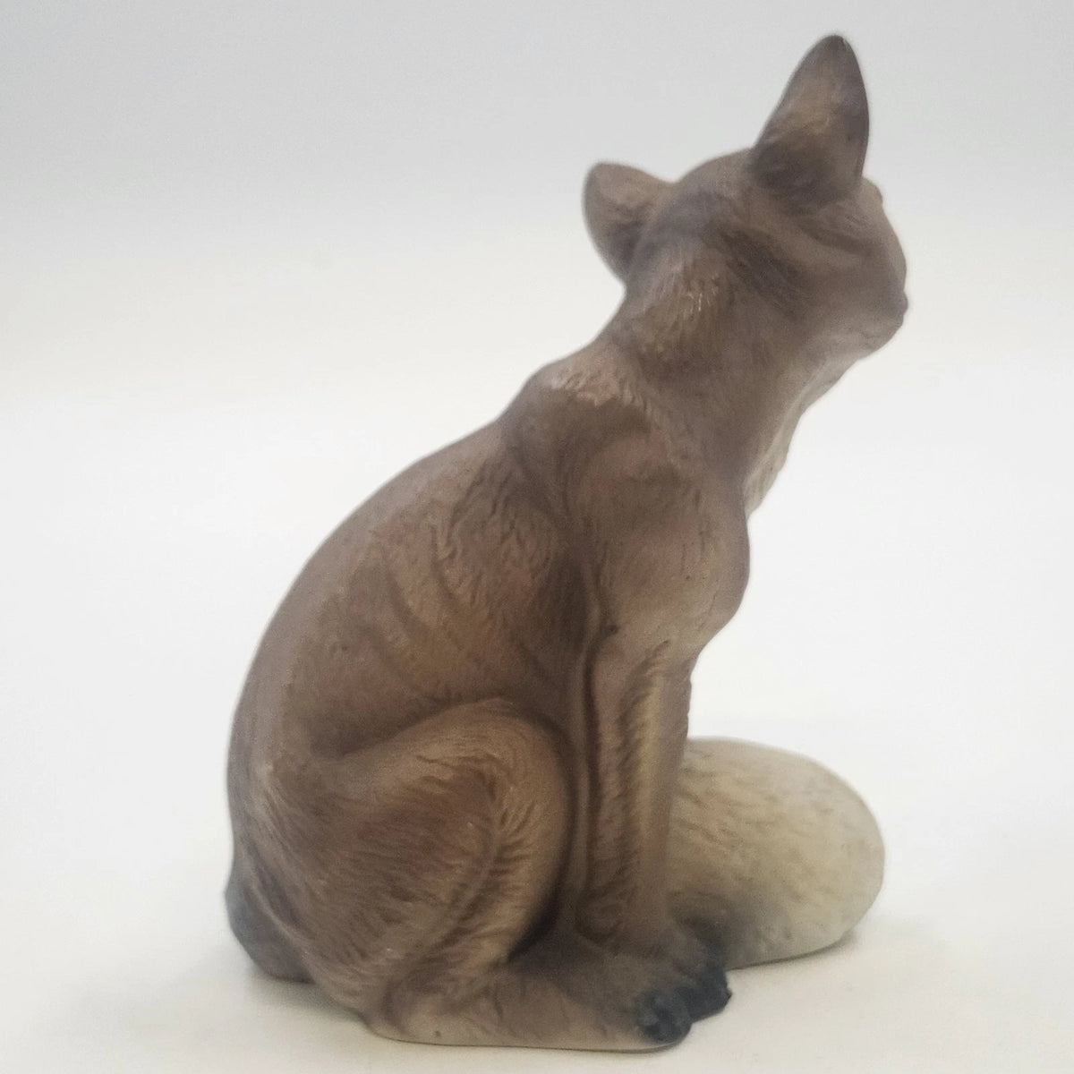 Fox Figurine 5.5" Sitting Brown Cream Bushy Tail Wildlife Animal Rustic Decor