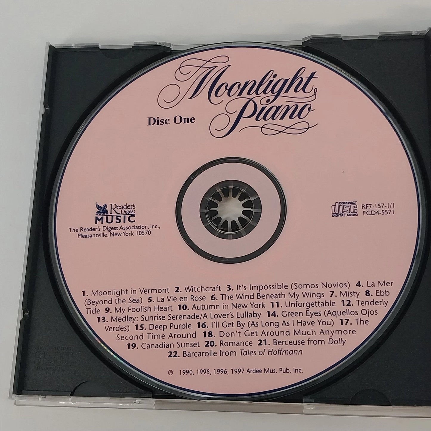 Reader's Digest Moonlight Piano 4 CD Set Easy Listening Instrumental Collection