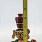 Channapatna Handmade Wooden Doll Woman Carrying Water Pots Karnataka India 8.5"