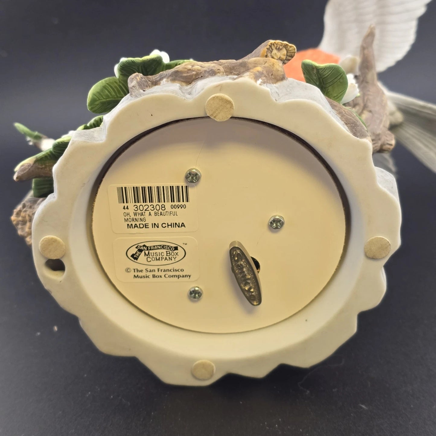 Robin Family San Francisco Music Box Porcelain Vtg OH WHAT A BEAUTIFUL MORNING