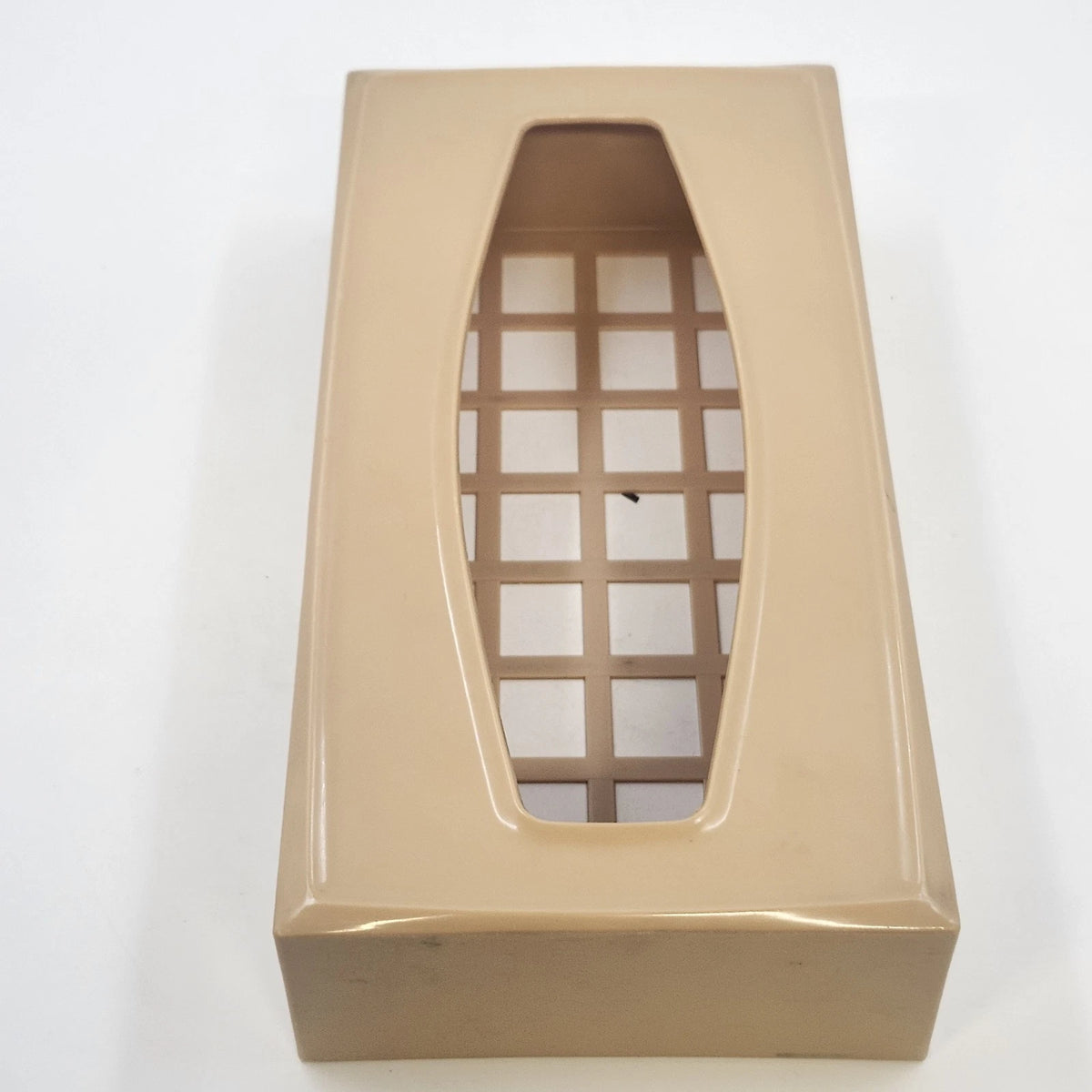 Rubbermaid Plastic Tissue Box Cover 2939 Tan Atomic Starburst 10.5" MCM Vtg