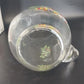 Spode Christmas Tree Santa Holly Clear Glass Ice Lip Pitcher 2½ Qt 10½" Vintage