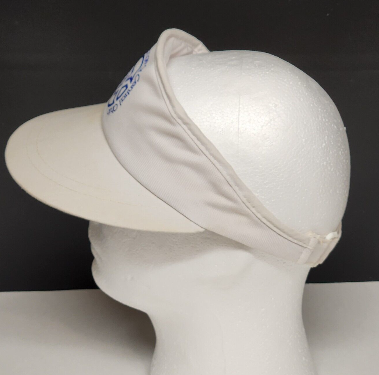 The Builders Exchange of Central Ohio White Visor With Hook and Loop Size Adjust