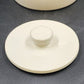 Treasure Craft All White Cookie Jar Ginger Jar Shaped 8.25" x 8.5" w Lid Mexico