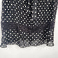 Style & Co Tunic Top Women 14 Black White Polka Dot Long Sleeve Blouse Polyester