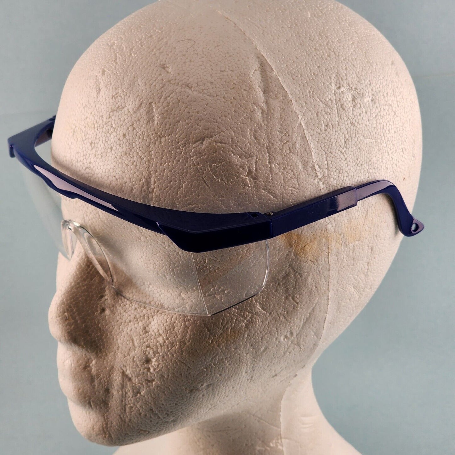 Gateway Strobe Safety Glasses Lightweight Telescoping Temples Side Shields Z87.1 (Blue Frame, Clear Anti Fog Lens)
