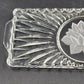 Stollen Platte Crystal Cake Plate Tray German Christmas Floral w Handles 14.25"