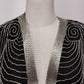 Destinee Silk Top Gold Beaded Cardigan Semi-Sheer Jacket Dolman Sleeves Size L