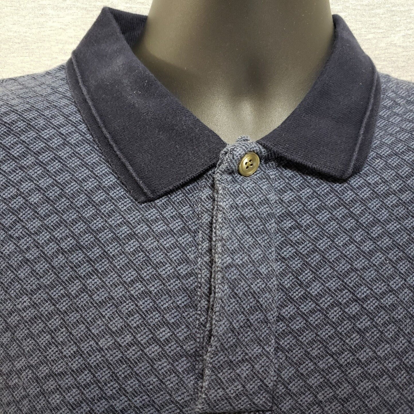 City Casuals by Haggar Men's XL Polo/Golf Shirt Short Sleeves Blue Cotton