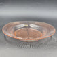 Pink Depression Glass Oval Platter Texture Ring Design Ruffle Edge MacBeth-Evans