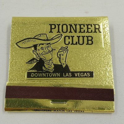 Pioneer Club Double Jackpot Downtown Las Vegas Full Matchbook Cowboy