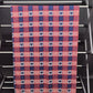 Red White and Blue with Stars Linen Table Runner Vintage July 4th Themed 92"x20"