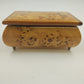 Reuge Inlaid Wood Music Box Italy 4x5.5" 18-Note MEMORY Tune Cats
