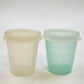 Tupperware Small Round Storage Containers with Lids Aqua & Clear Set 2 Vintage
