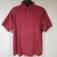 Burgundy 3 Button Polo Shirt Large Fame Fabrics 6.2 oz 50-50 Poly Cotton T100