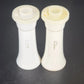 Tupperware Hourglass Salt Pepper Shakers 6" Tall 152-1 No Caps Vintage MCM White
