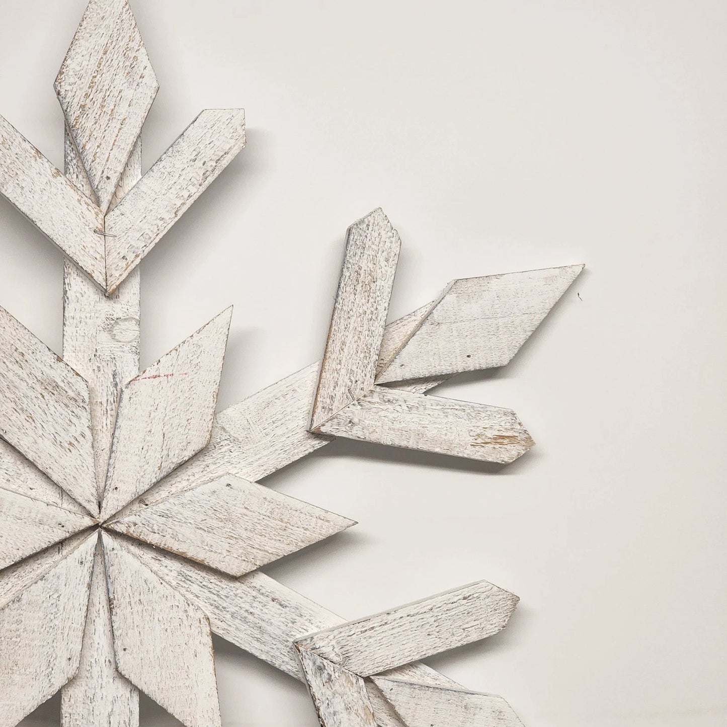 Rustic Wooden Snowflake Wall Decor 22 Inch Farmhouse Christmas
