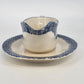 Thomson Pottery Snowman Gravy Boat and Underplate Set Christmas Holiday China