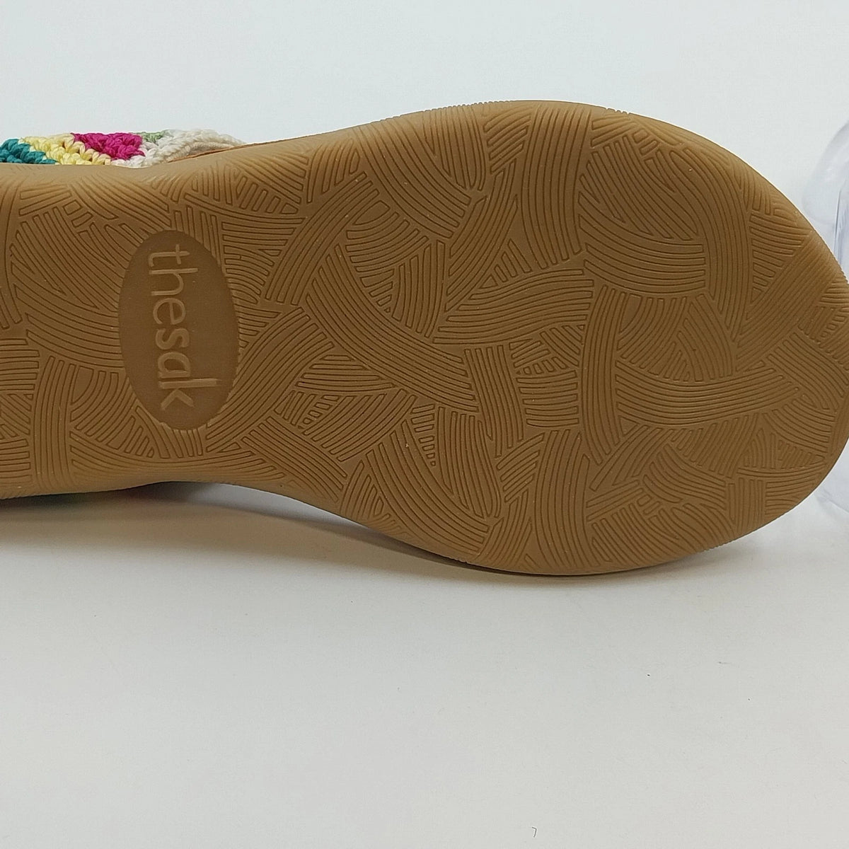 The Sak Everly Crochet Floral Thong Sandals Multicolor Women's Size 7 Boho China