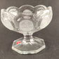 Avon Fostoria Glass Sherbet Dish Footed Bowl Coin Pattern 1977 91st Anniversary