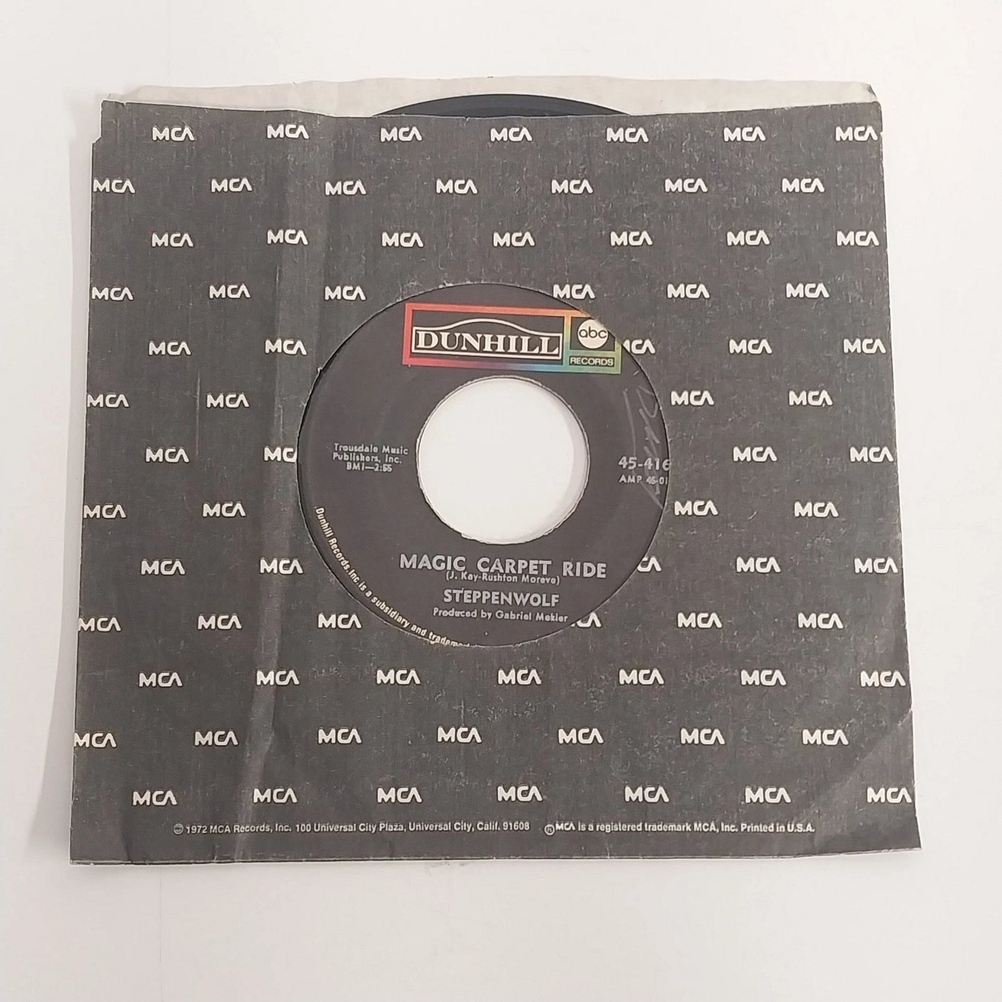 Steppenwolf Magic Carpet Ride 45 RPM Vinyl ABC Dunhill 1968
