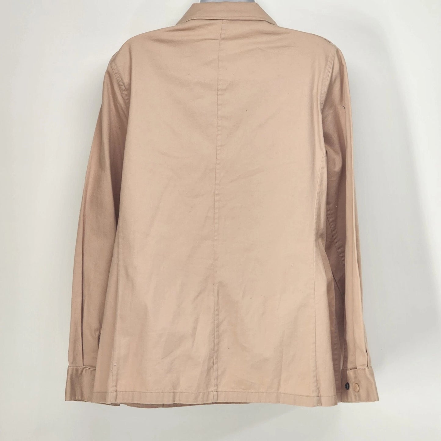 Cote Femme Women’s Peach Jacket Button Up Long Sleeve Size 12 Four Pockets USA