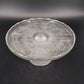 Vintage Jeannette Glass Pedestal Cake Stand Harp Pattern Clear
