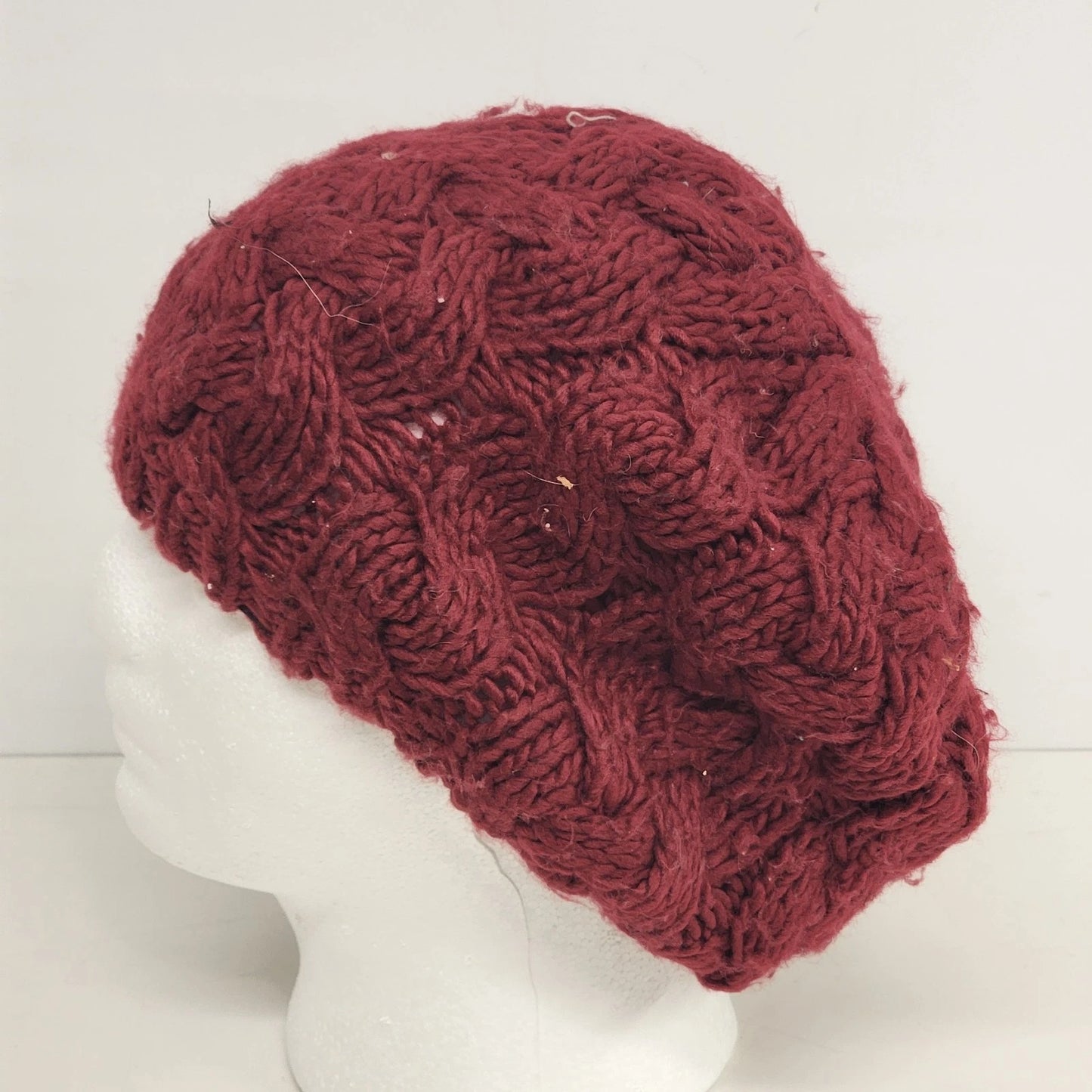 Falls Creek Red Knit Beanie Hat Unisex Winter Watch Cap Acrylic