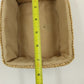 Handwoven Rattan Storage Basket 2-Tone w/ Liner Rectangular 7"