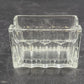 Libbey Sweetener Sugar Packet Holder Ribbed Glass Vintage Clear Caddy 3.5"x2.75"